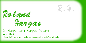 roland hargas business card